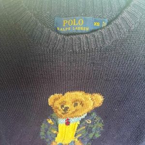 Blue … Men… knitted… Teddy Bear Sweater… Made By Ralph Lauren